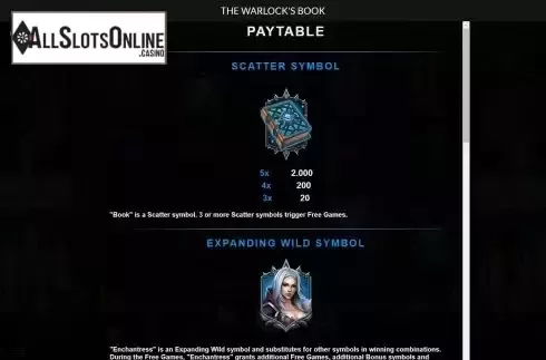 Game Features screen