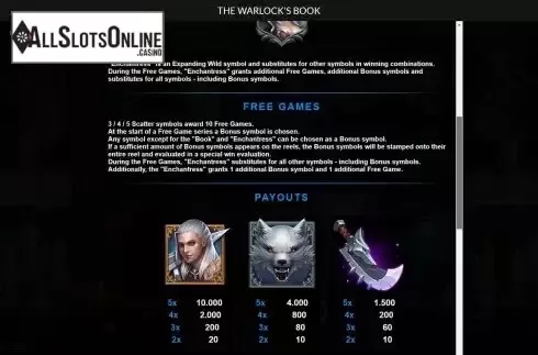 Game Features screen 2