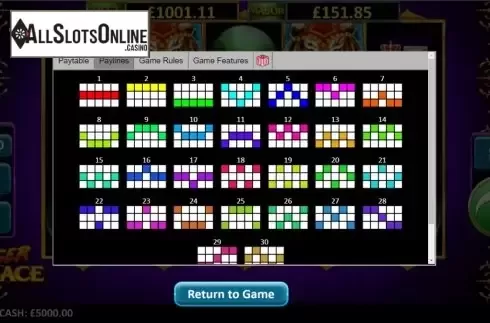 Win lines screen
