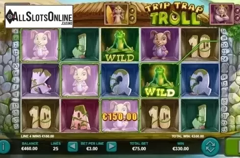 Win Screen 2. Trip Trap Troll from Leander Games