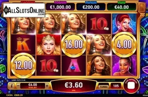 Win Screen 4. Vegas Hotties from Ruby Play