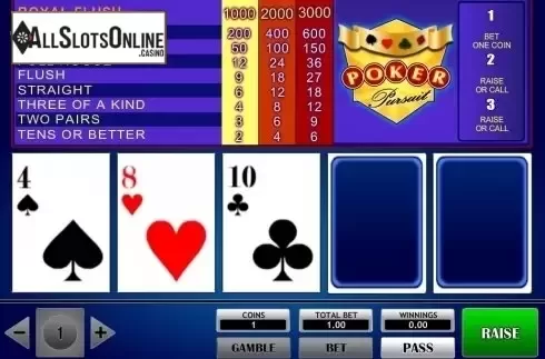 Game Screen. Video Poker Pursuit (iSoftBet) from iSoftBet