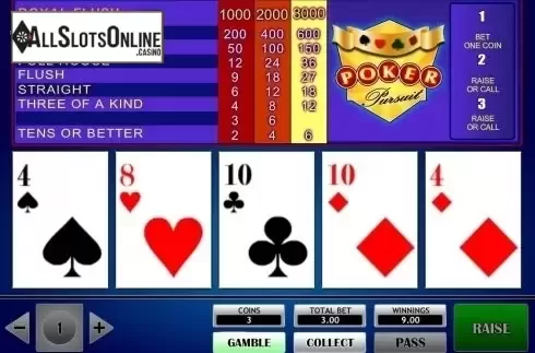 Game Screen. Video Poker Pursuit (iSoftBet) from iSoftBet