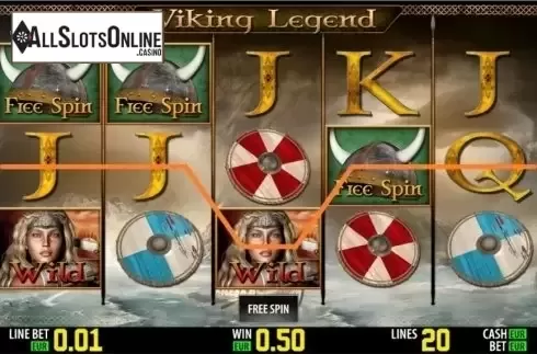 Freespins win. Viking Legend HD from World Match