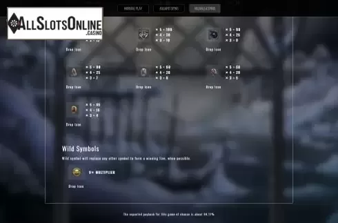 Valhall spins special symbols screen