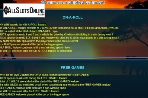 Paytable 3. Wild Run from NextGen