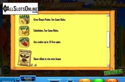 Screen4. Wild West Bounty from SkillOnNet
