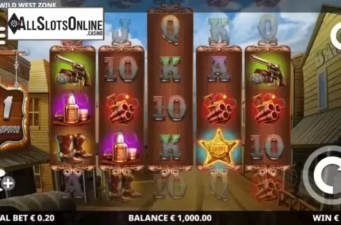 Reel Screen. Wild West Zone from Leander Games