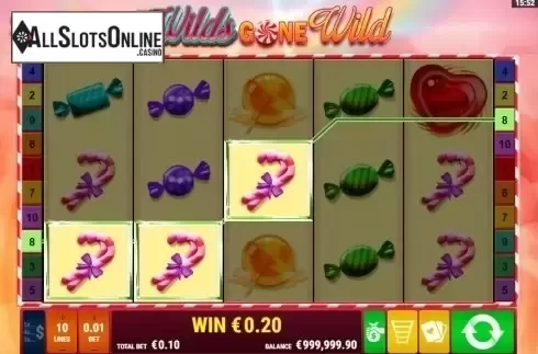 Win screen. Wilds gone wild from Gamomat