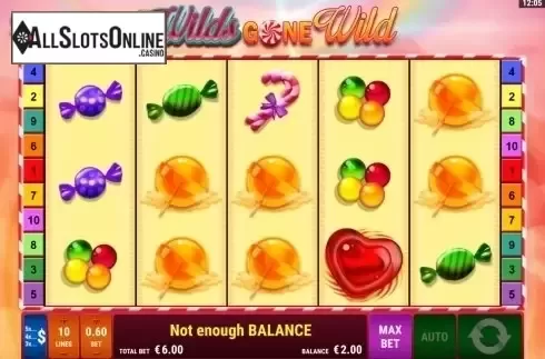 Reel screen. Wilds gone wild from Gamomat