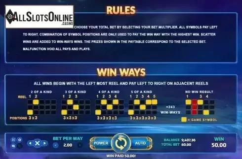 Ways to win screen