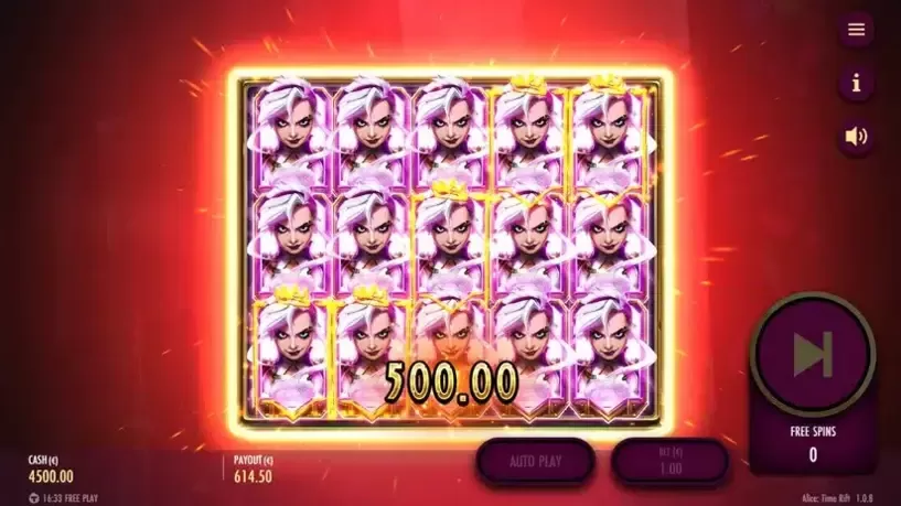 Alice Time Rift slot screenshot 