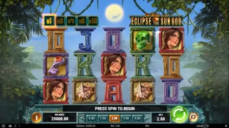 Cat Wilde in the Eclipse of the Sun God slot screenshot 1