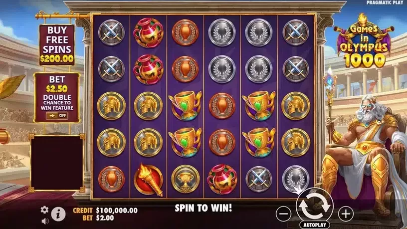 Games in Olympus 1000 slot screenshot 1