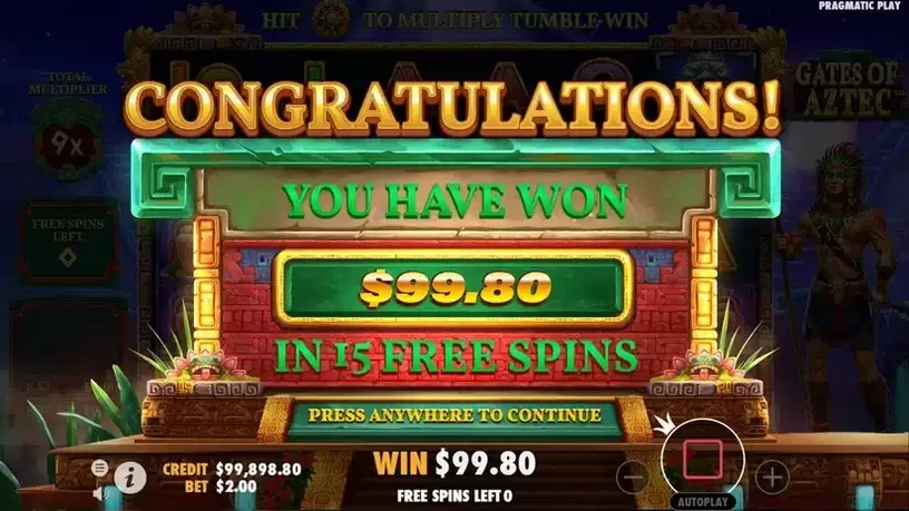 Gates of Aztec slot screenshot 