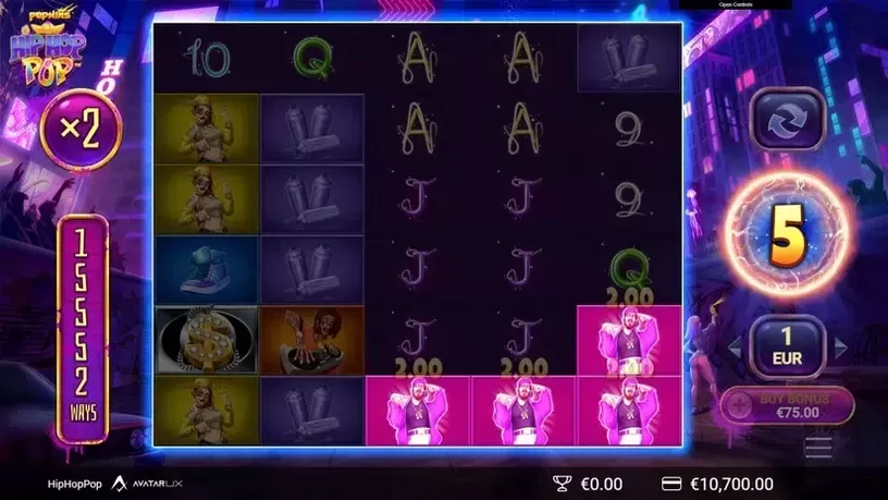 HipHopPop slot screenshot 3