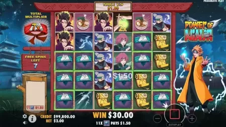 Power of Ninja slot screenshot 5