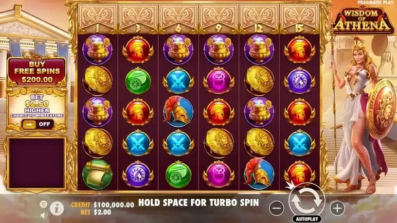 Wisdom of Athena slot screenshot 