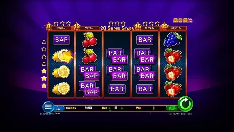 20 Super Stars slot screenshot 2