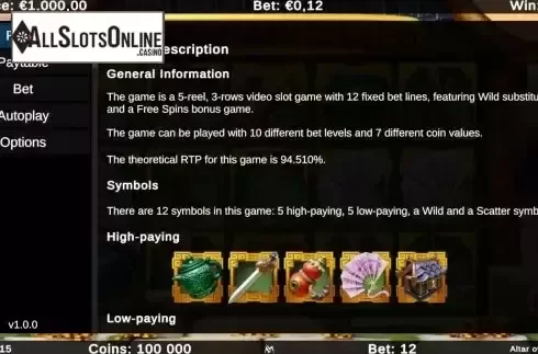 Game Rules screen