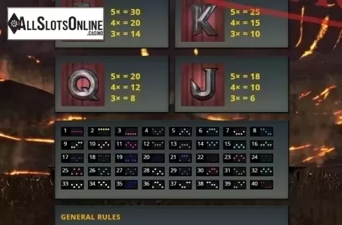 Paytable 2. Band Outta Hell from Genii