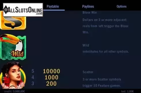 Special symbols screen