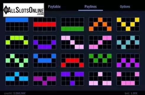 Paylines screen 2