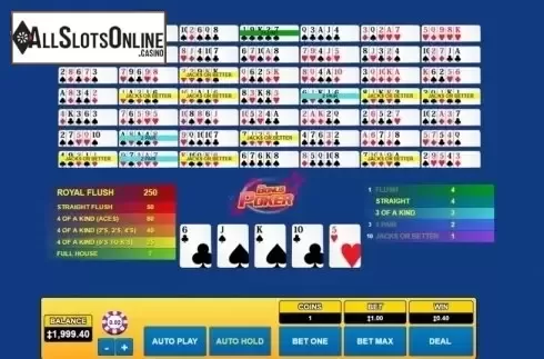 Game Screen. Bonus Poker (Habanero) from Habanero