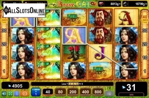 Win Screen 2. Brave Cat from EGT