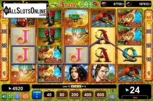 Win Screen . Brave Cat from EGT