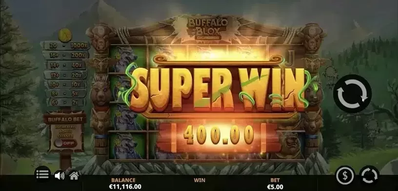 Buffalo Blox Gigablox slot screenshot 4