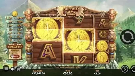 Buffalo Blox Gigablox slot screenshot 2
