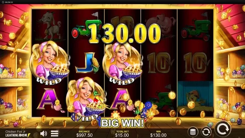 Chicken Fox Jr slot screenshot 5