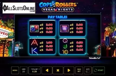 Paytable 1