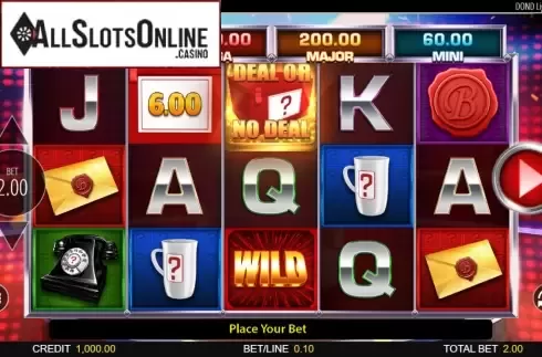 Reel Screen. Deal or No Deal Lightning Spins from Blueprint