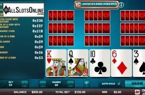 Game Screen 1. Deuces & Jokers (Red Rake) from Red Rake