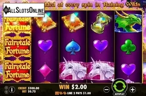 Wild Win screen. Fairytale Fortune from Pragmatic Play