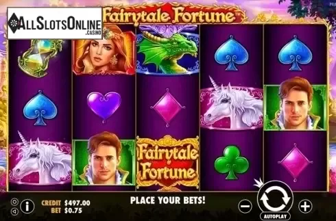 Game Workflow screen. Fairytale Fortune from Pragmatic Play