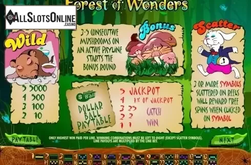 Screen2. Forest of Wonders from Playtech