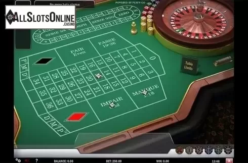 Game workflow 2. French Roulette La Partage from Play'n Go