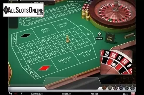 Game workflow 2. French Roulette La Partage from Play'n Go