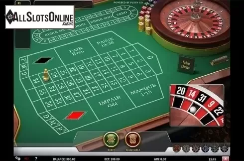 Game workflow 3. French Roulette La Partage from Play'n Go