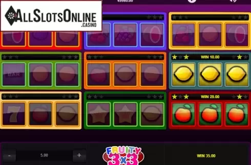 Screen4. Fruity 3x3 from 1X2gaming