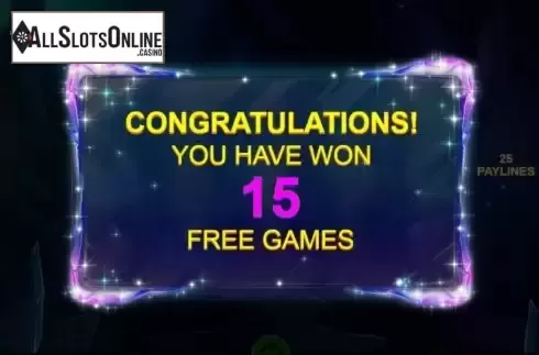 Free Spins screen