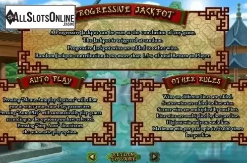 Rules. God of Wealth (RTG) from RTG