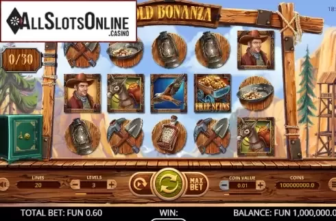 Reel screen. Gold Bonanza from Leap Gaming