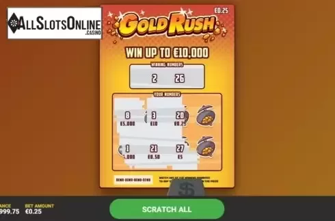 Game Screen 2. Gold Rush Scratch from Hacksaw Gaming
