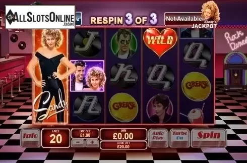 Respin screen. Grease from Playtech