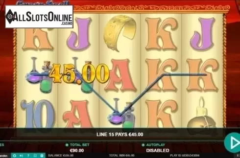 Win Screen. Gypsy Spell from Leander Games