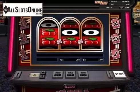 Win screen. Jackpot Cherries from Realistic